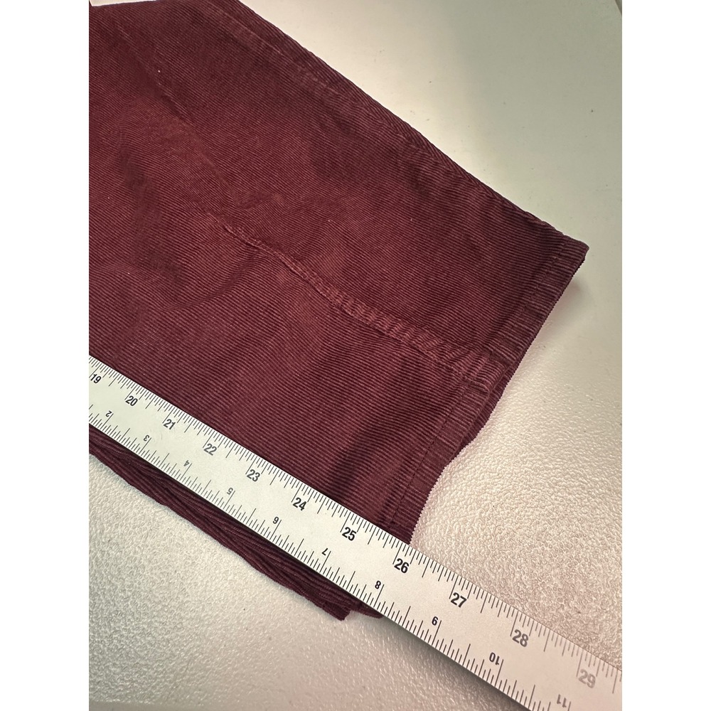 Universal Thread Burgundy Corduroy Easy Barrel High Rise Pants 14R New - Picture 7 of 7